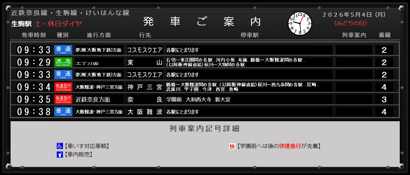 連続パタパタ中の画面
